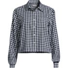 Women's Cropped Flannel Shirt
