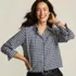 Women's Cropped Flannel Shirt, alternative image