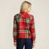 Women's Cropped Flannel Shirt, Back