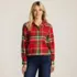Women's Cropped Flannel Shirt, Front