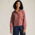 Women's Cropped Flannel Shirt, Front