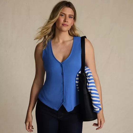 Women's Drapey Rib Vest - primary