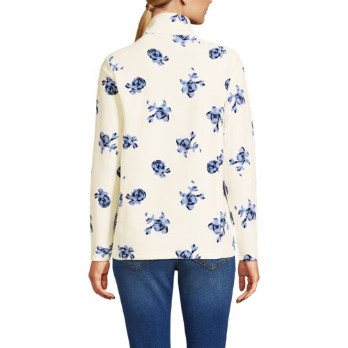 Ivory/Clear Blue Tossed Floral