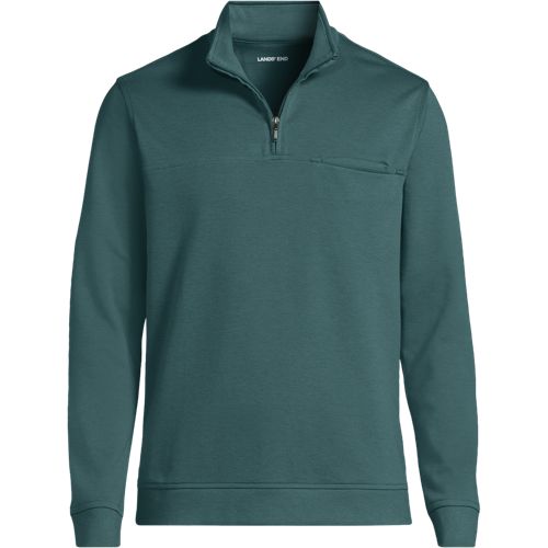 Men's Long Sleeve Travel Kit Pique Quarter Zip | Lands' End