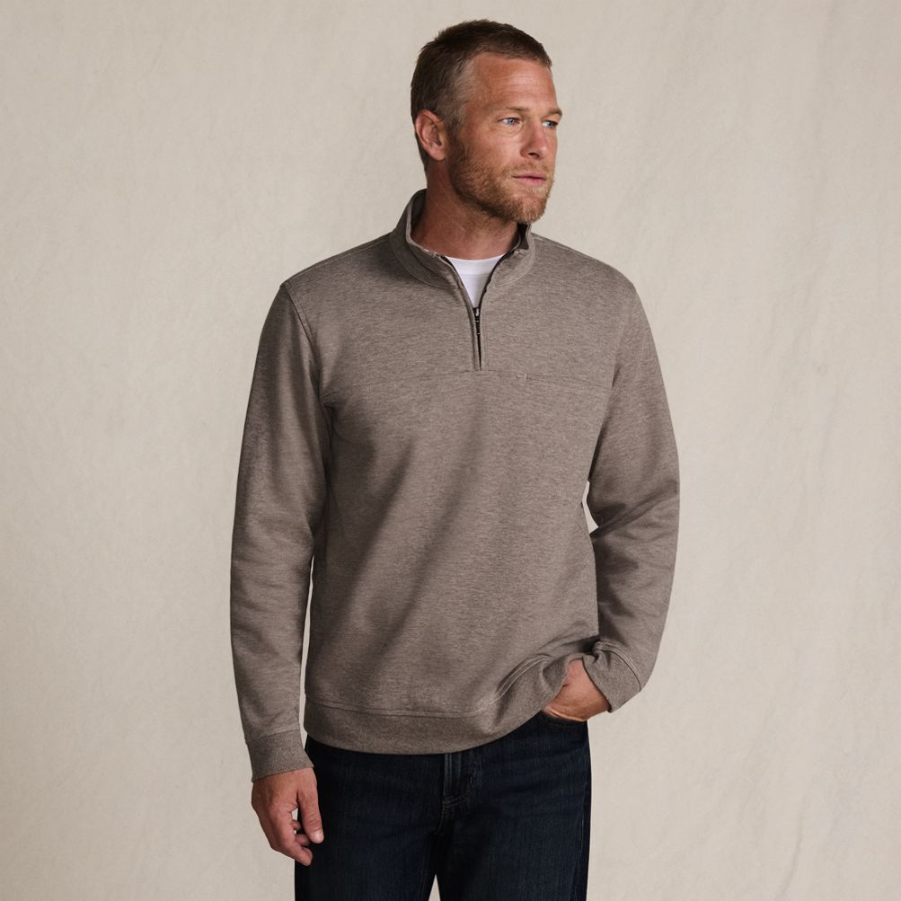 Men's Long Sleeve Travel Kit Pique Quarter Zip | Lands' End