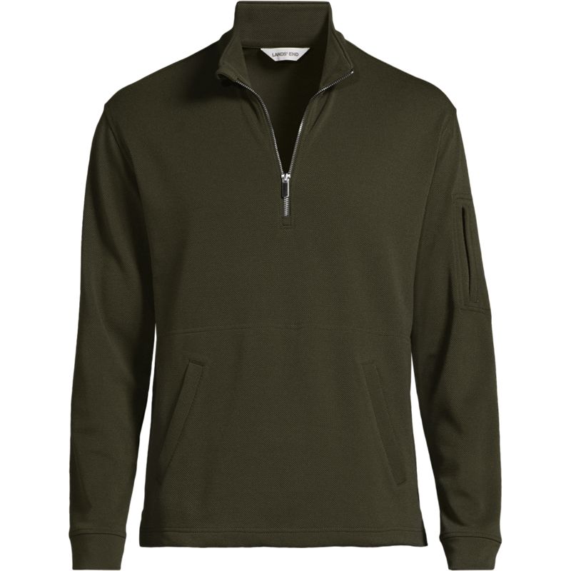 Men's Long Sleeve Cooling Performance Pique Quarter Zip | Lands' End