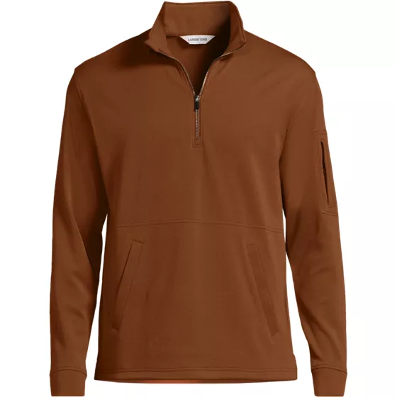 Men's Long Sleeve Cooling Performance Pique Quarter Zip - primary