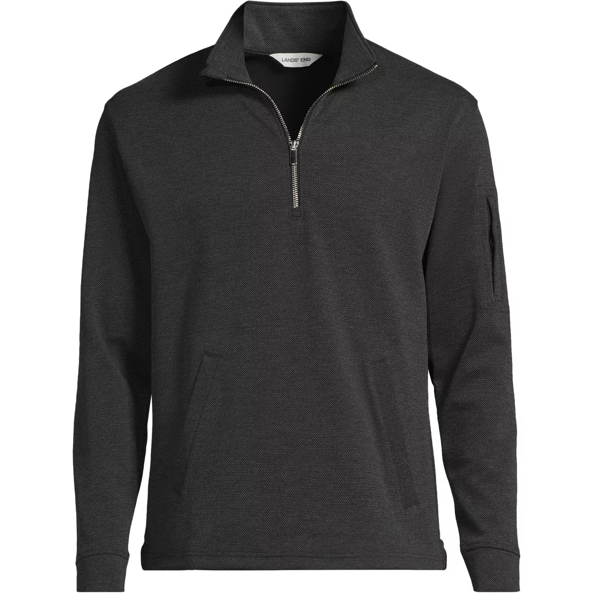 Men's Long Sleeve Cooling Performance Pique Quarter Zip