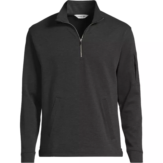 Men's Long Sleeve Cooling Performance Pique Quarter Zip - primary