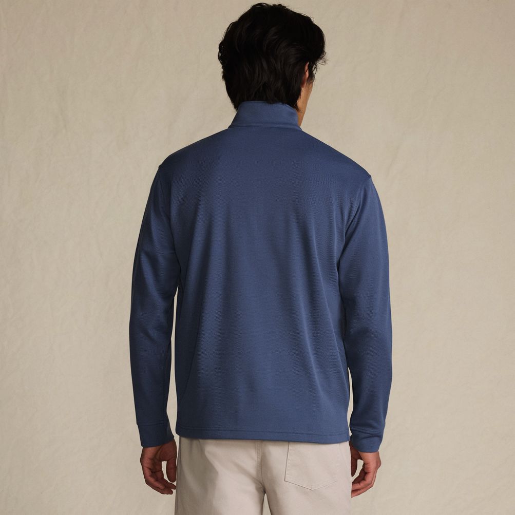 Men's Long Sleeve Cooling Performance Pique Quarter Zip | Lands' End