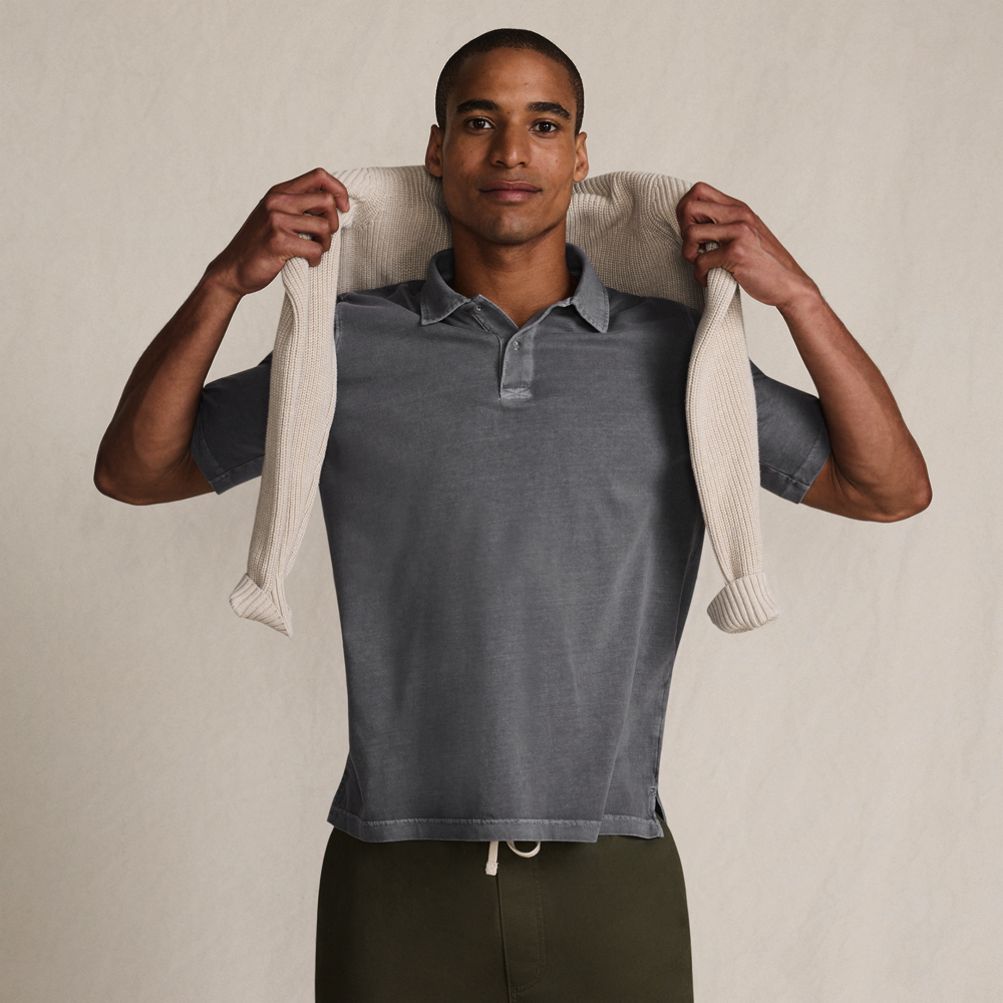 Men's Short Sleeve Sun Faded Super T Polo | Lands' End