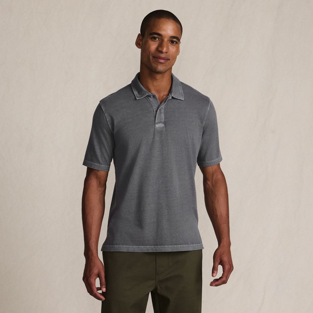 Men's Short Sleeve Sun Faded Super T Polo | Lands' End