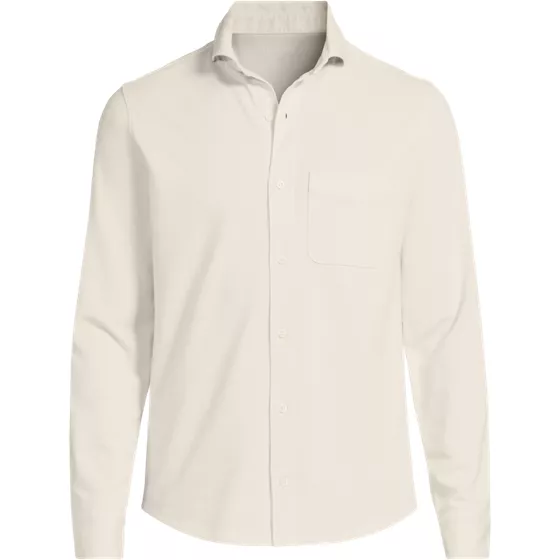 Men's Long Sleeve Knit Travel Kit Oxford Shirt - primary