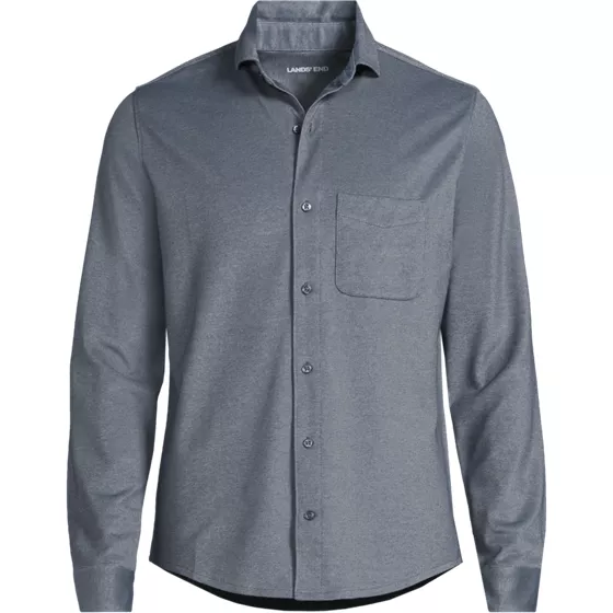 Men's Long Sleeve Knit Travel Kit Oxford Shirt - primary
