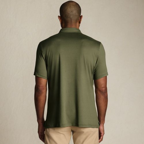  Lands' End Performance-poloshirt, Herren, Größe:44-46 Regular, Grün, Elasthan/polyester-mischung, By Lands' End 