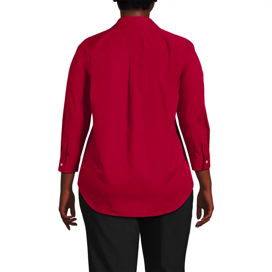 School Uniform Women's Broadcloth 34 Sleeve Easy Fit Dress Shirt view 4
