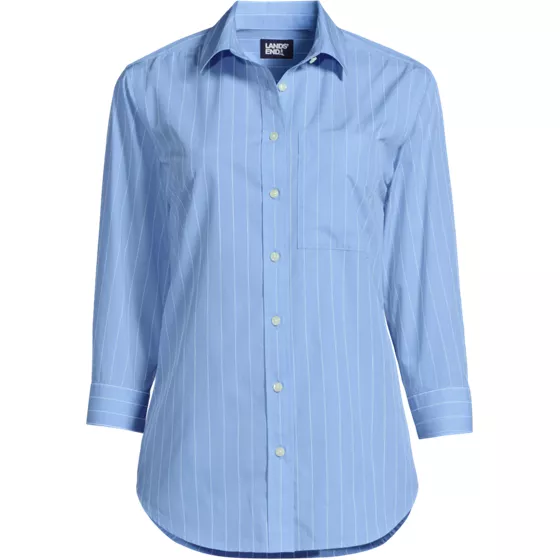 School Uniform Women's Broadcloth 3/4 Sleeve Easy Fit Dress Shirt - primary