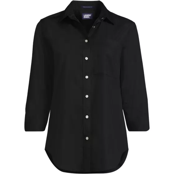 School Uniform Women's Plus Broadcloth 3/4 Sleeve Easy Fit Dress Shirt - primary