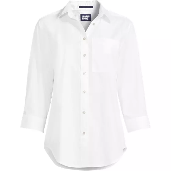 School Uniform Women's Broadcloth 3/4 Sleeve Easy Fit Dress Shirt - primary