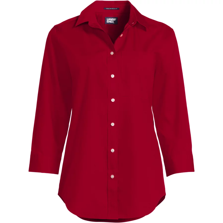 School Uniform Women's Broadcloth 34 Sleeve Easy Fit Dress Shirt view 5
