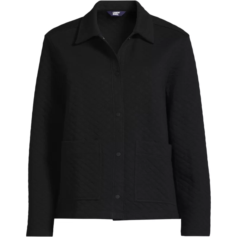 Women's Quilted Shirt Jacket, Front