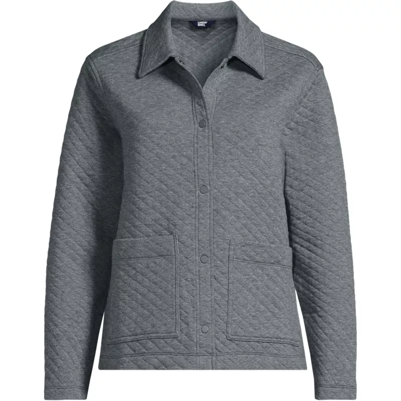 Women's Quilted Shirt Jacket, Front