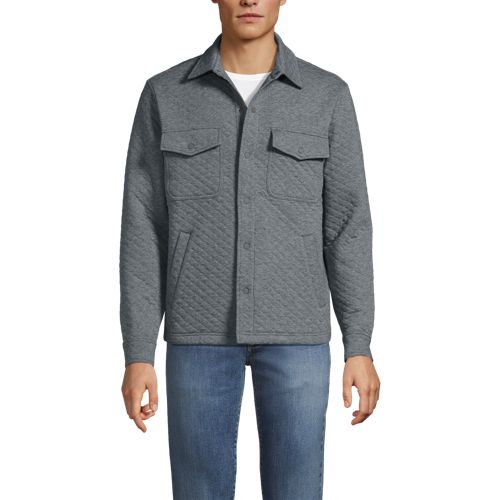 Men's Quilted Shirt Jacket | Lands' End Business Uniforms