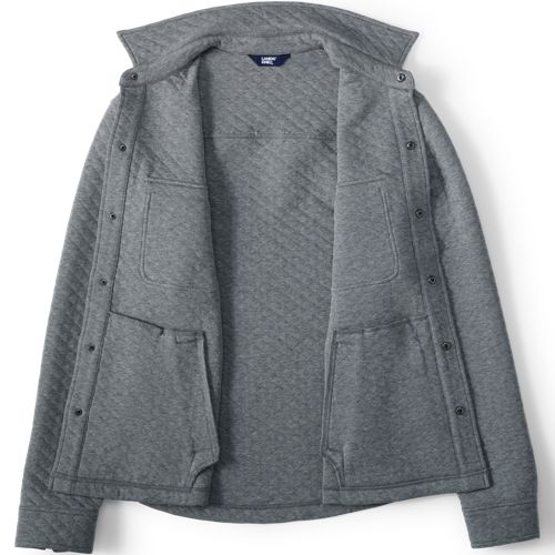 Men's Quilted Shirt Jacket | Lands' End Business Uniforms