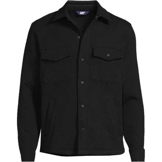 School Uniform Men's Big Quilted Shirt Jacket - primary