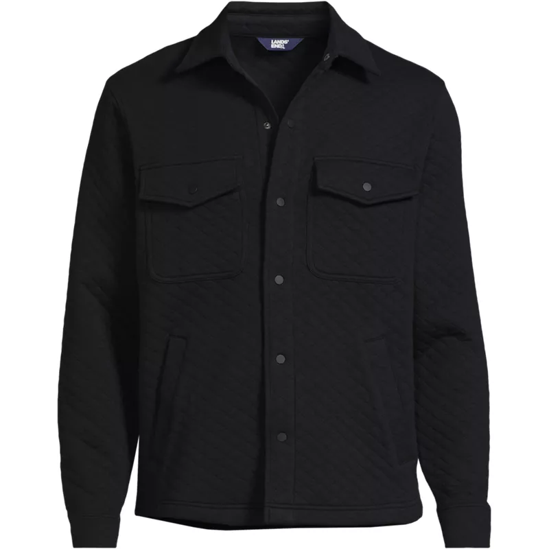 Men's Quilted Shirt Jacket, Front
