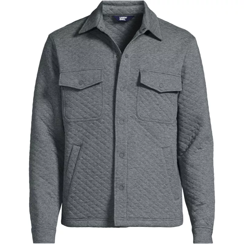 Men's Quilted Shirt Jacket, Front