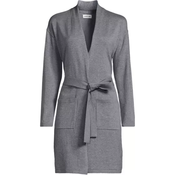 School Uniform Women's Cotton Modal Tie Waist Duster Cardigan Sweater - primary