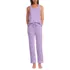 Women's Brushed Cozy Waffle Jersey 3 Piece Pajama Set - Tank Top Pant and Robe, alternative image