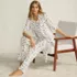 Women's Brushed Cozy Waffle Jersey 3 Piece Pajama Set - Tank Top Pant and Robe, alternative image
