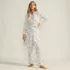 Women's Brushed Cozy Waffle Jersey 3 Piece Pajama Set - Tank Top Pant and Robe, alternative image