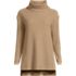Women's Plus Size Long Sleeve Waffle Cowl Neck Tunic, Front
