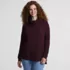 Women's Long Sleeve Waffle Cowl Neck Tunic, Front