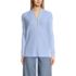 Women's Long Sleeve Waffle Shawl Collar Henley, Front