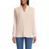 Women's Long Sleeve Waffle Shawl Collar Henley