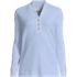 Women's Long Sleeve Waffle Shawl Collar Henley, Front