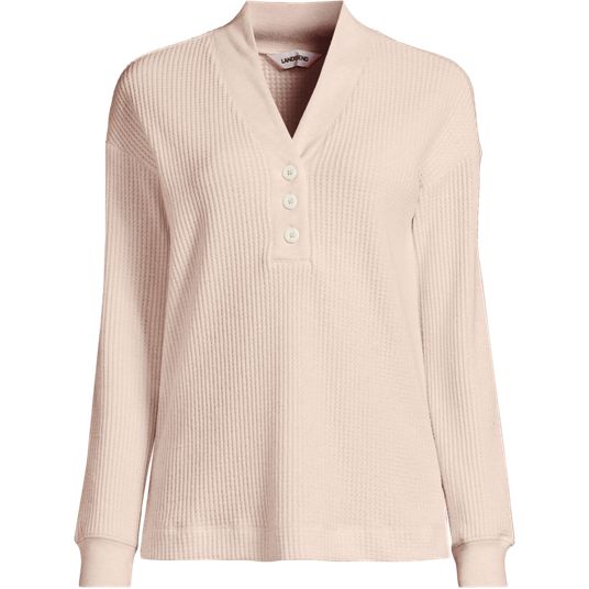 Womens Waffle Henley Tops & Tees | Lands' End