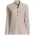Women's Long Sleeve Waffle Shawl Collar Henley, Front