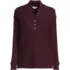 Women's Long Sleeve Waffle Shawl Collar Henley, Front