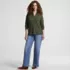 Women's Long Sleeve Waffle Shawl Collar Henley, alternative image