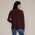 Women's Long Sleeve Waffle Shawl Collar Henley, Back