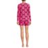 Women's Brushed Cozy Waffle 2 Piece Pajama Set - Long Sleeve Top and Shorts, Back