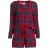 Women's Brushed Cozy Waffle 2 Piece Pajama Set - Long Sleeve Top and Shorts, Front