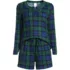 Women's Brushed Cozy Waffle 2 Piece Pajama Set - Long Sleeve Top and Shorts, Front