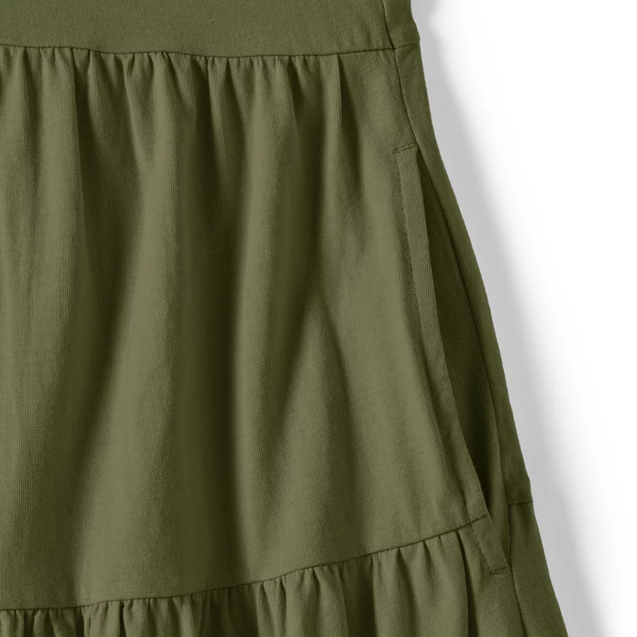 Women's Cotton Jersey Tiered Mini Dress