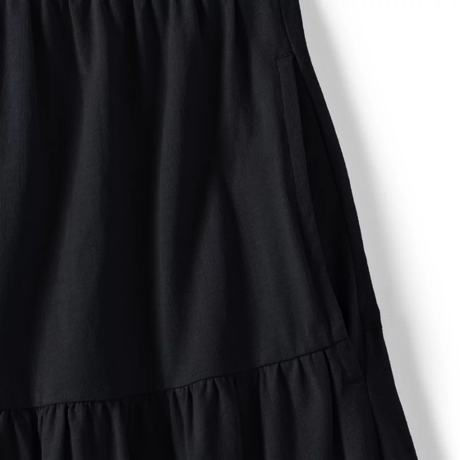 Women's Cotton Jersey Tiered Mini Dress view 4